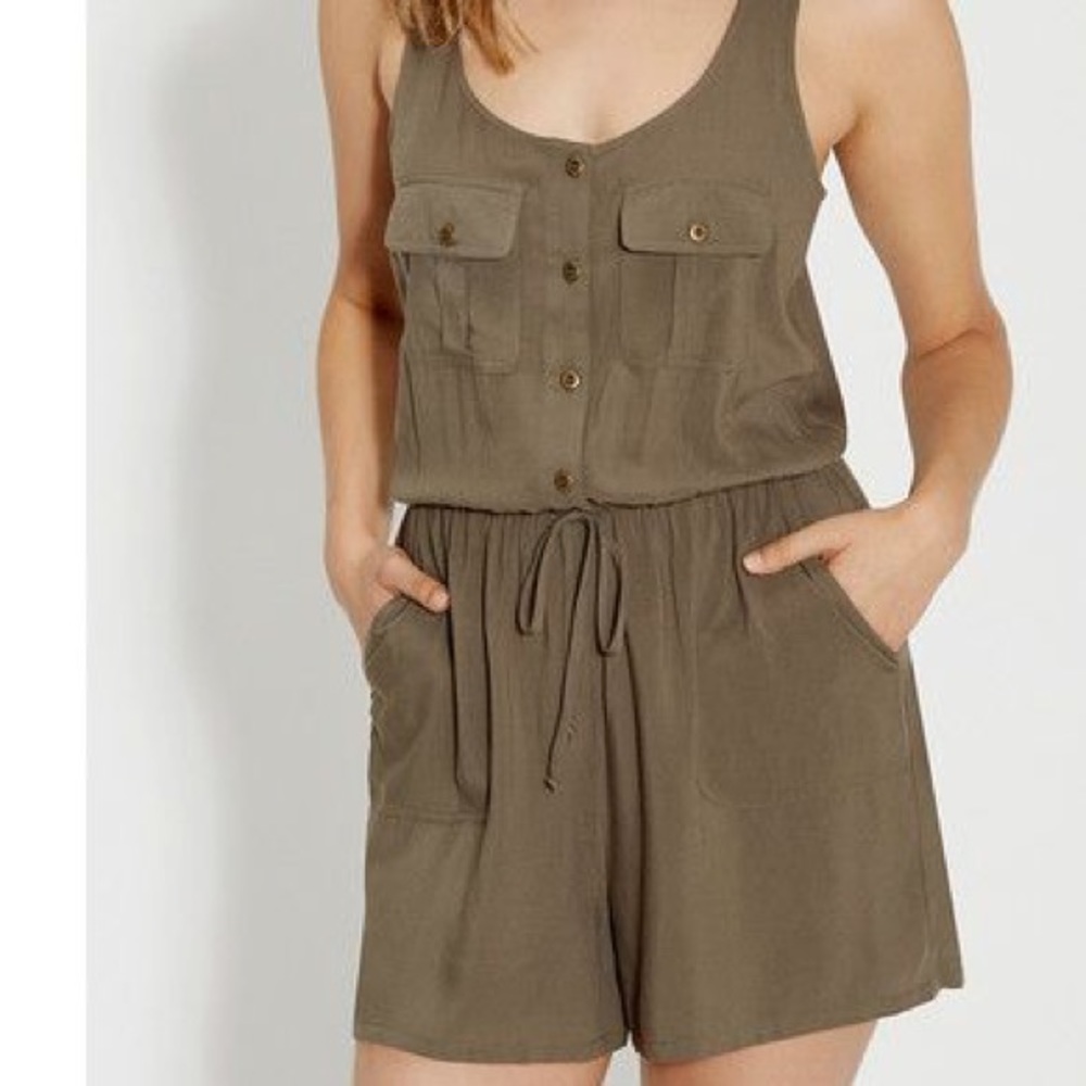GREEN ARMY COLORED ROMPER